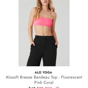 Alosoft Bandeau Top - Neon Pink